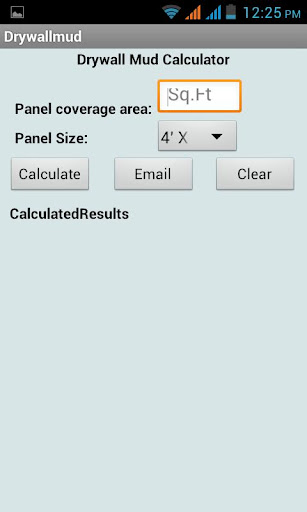 Dry Wall Mud Calculator