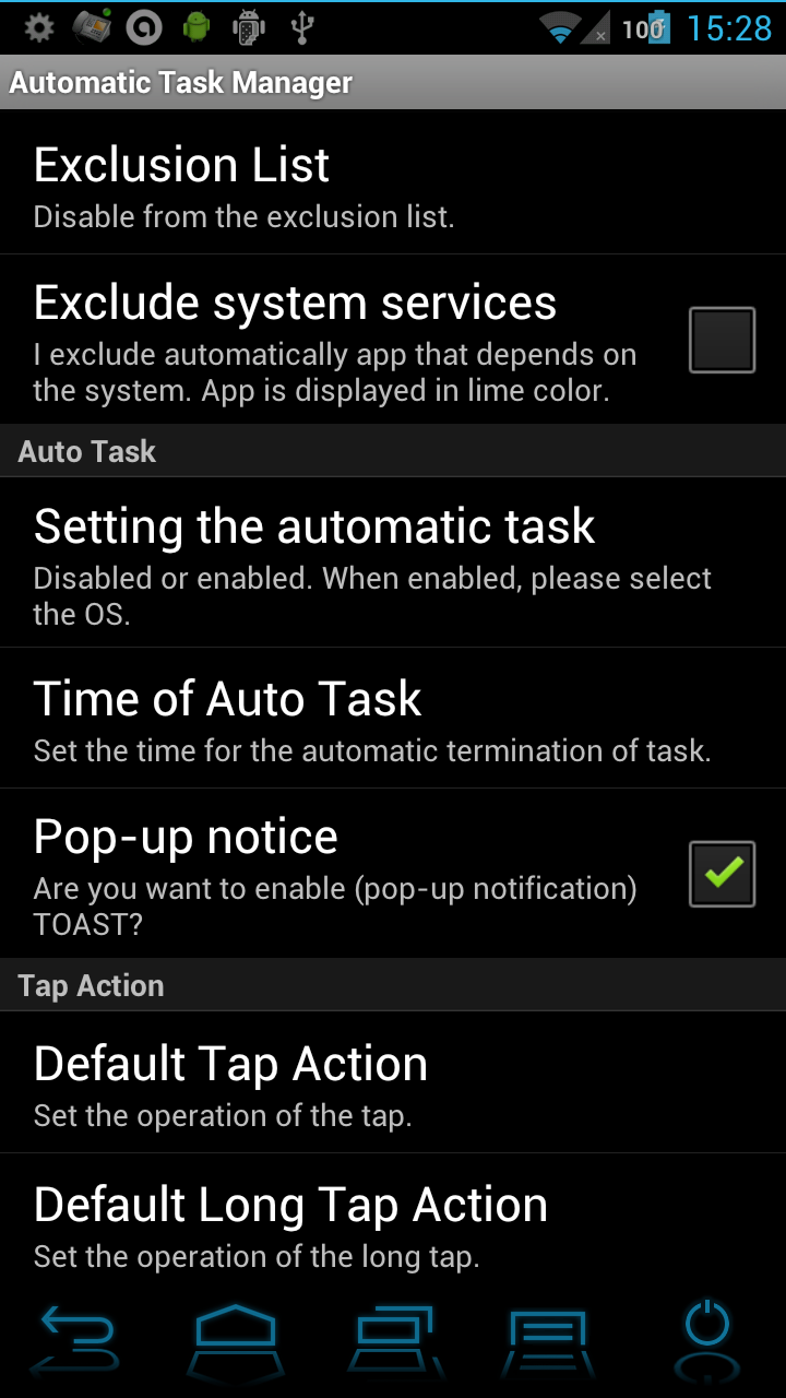 Automatic Task Killer Manager Screen 3