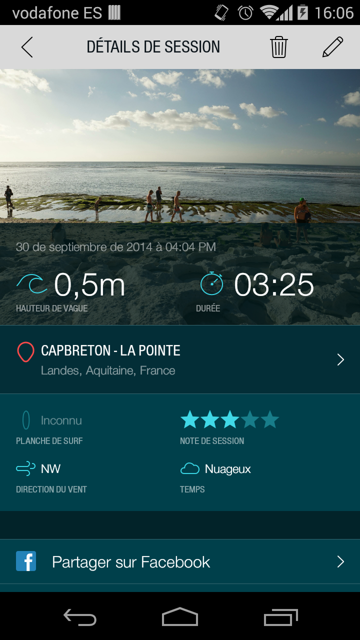 Android application Glassy Surf Report | Forecast screenshort