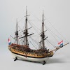 Model van een fregat van 38 stukken