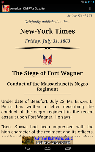 【免費教育App】1863 July Am Civil War Gazette-APP點子