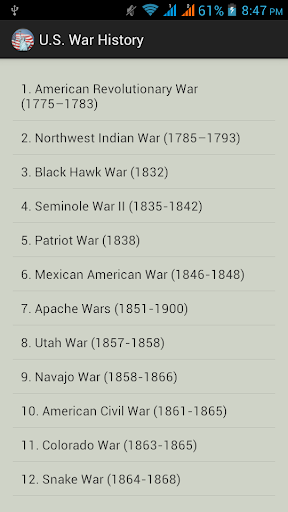 U.S. War History