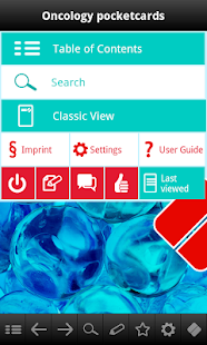 Android application Oncology pocketcards screenshot