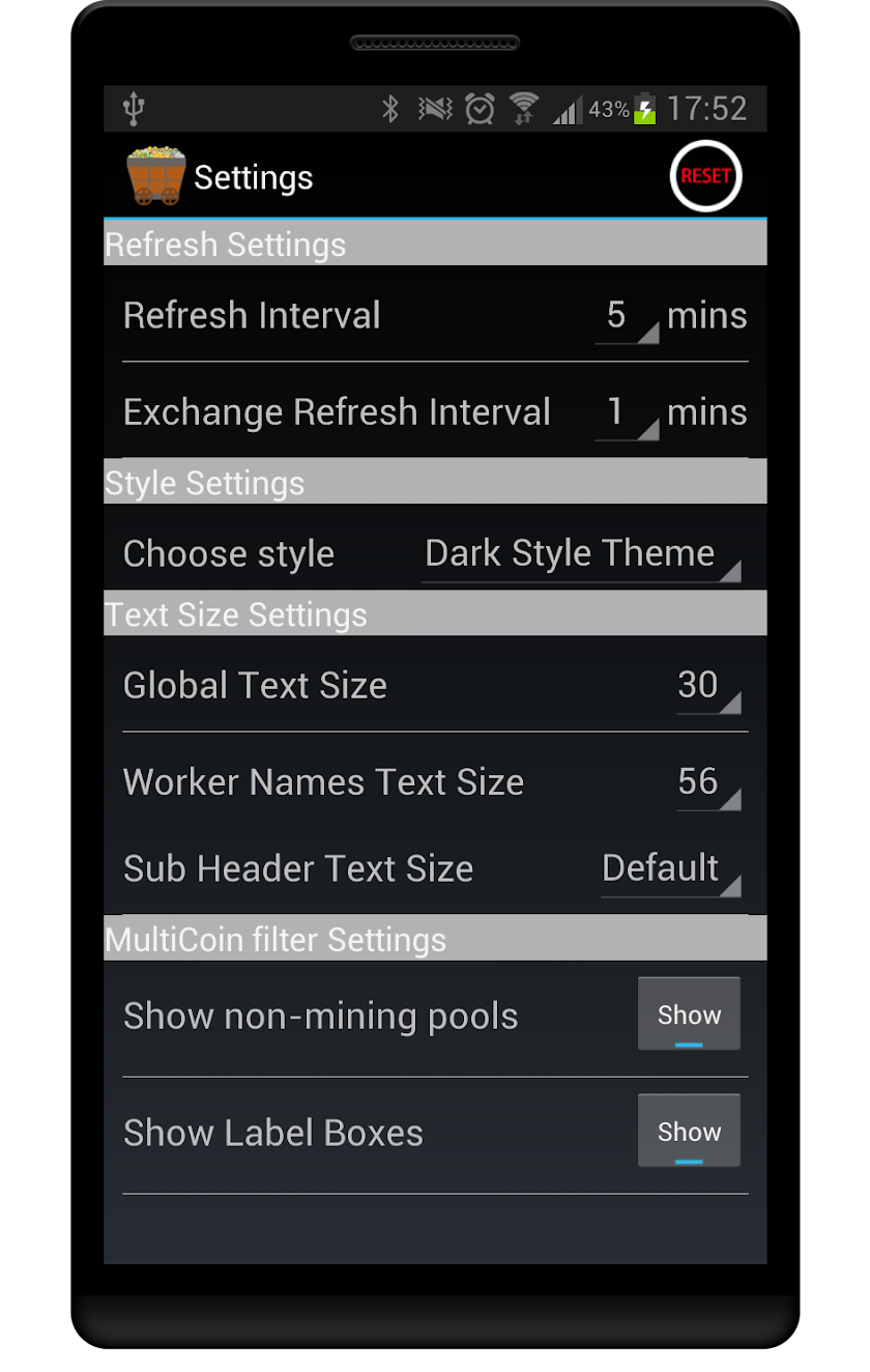 CryptCoin Monitor Paid Version Screen 2