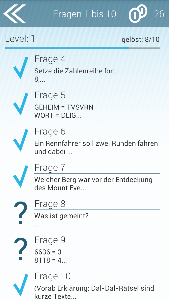 Das schwerste Quiz der Welt V2 Screen 3