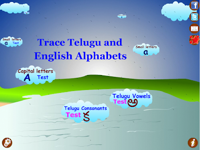 Trace Telugu English Alphabets