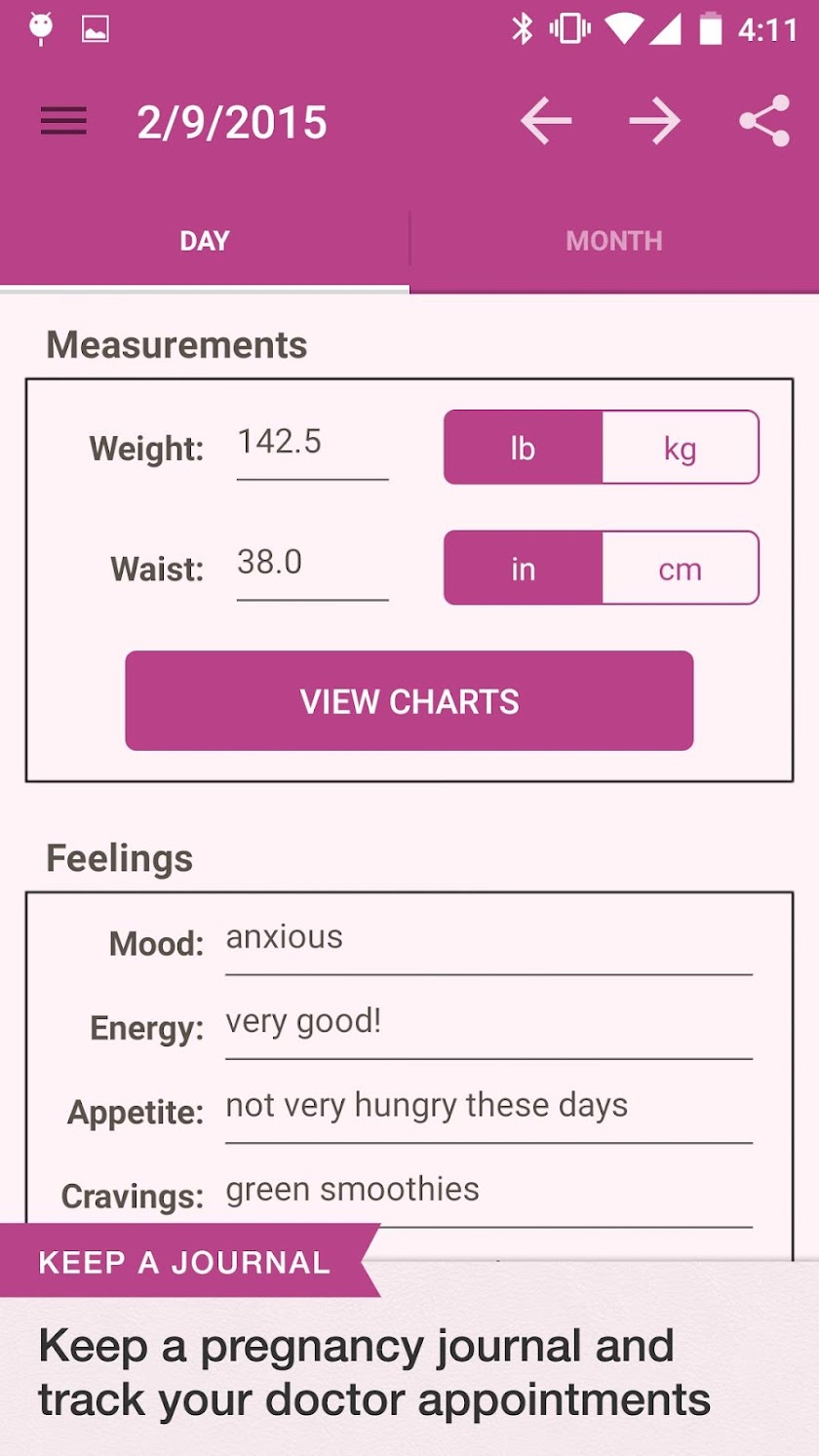 BabyBump Pregnancy Pro Screen 3