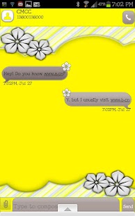 How to install GO SMS - Lemon Yellow Flower 1.1 mod apk for bluestacks