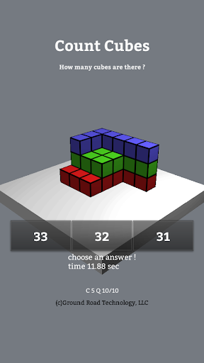 Count Cubes 3D. makes brain up