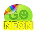 Yellow  neon theme GO SMS Pro logo