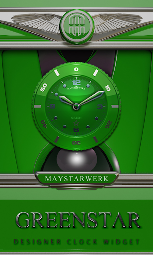 Clock Widget Green Star