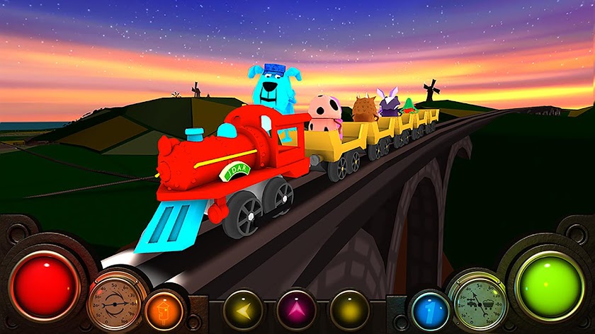 Sunset Train 3D Screen 2