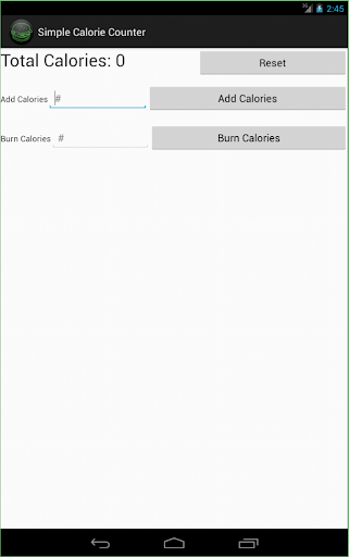 Simple Calorie Counter