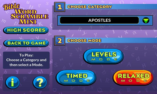 Bible Word Scramble Mini