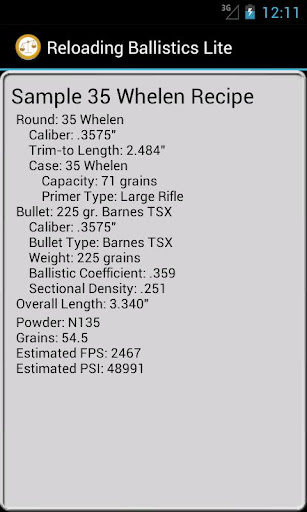 【免費運動App】35 Whelen Ballistics Data-APP點子