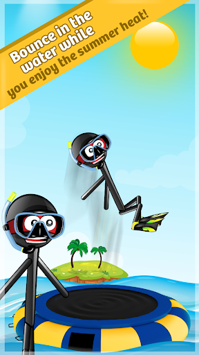 【免費體育競技App】Stickman Water Trampoline FREE-APP點子