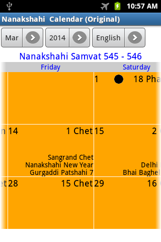 Nanakshahi Calendar Original