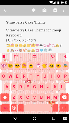 【免費社交App】Strawberry Cake Emoji Keyboard-APP點子