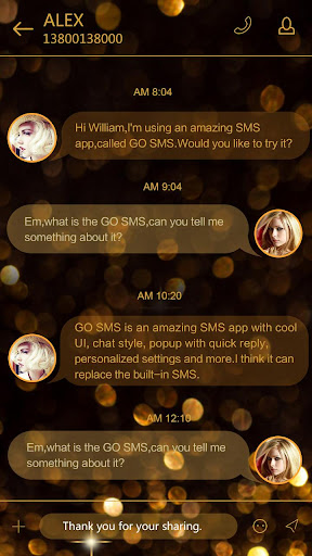 【免費個人化App】GO SMS GOLD RUSH THEME-APP點子