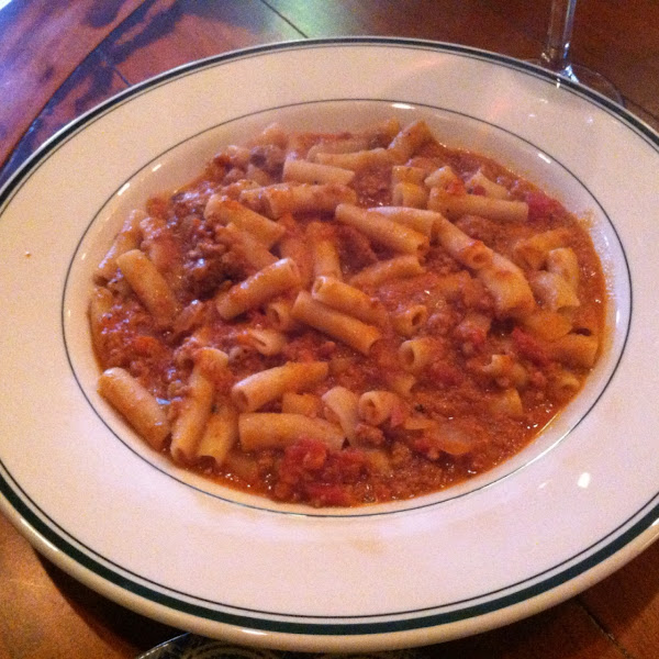Dairy free Pasta Bolognese. Can be done gluten free too.