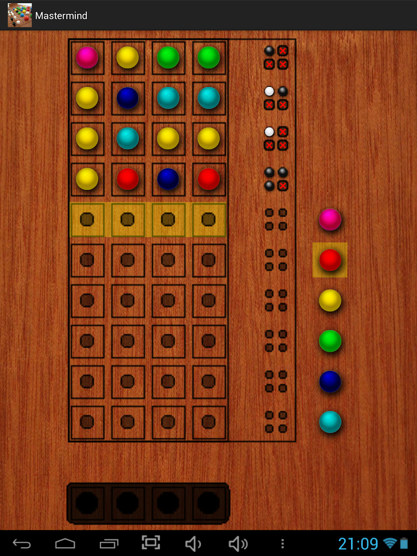 Mastermind Screen 2