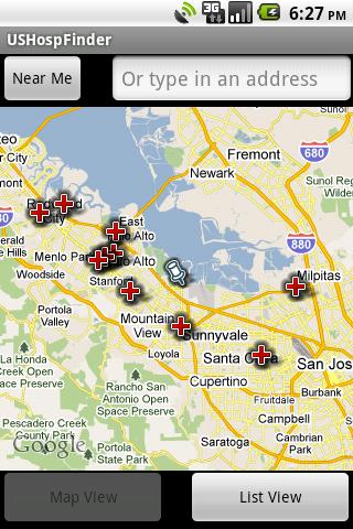 US Hospital Finder Android App Screen 2