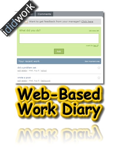 ididwork, Web-Based, Online, Work Diary, Job Tracker, Work Tracker