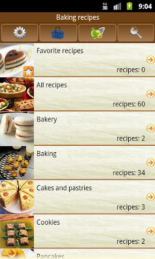 Baking recipes