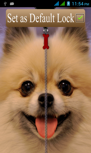 Puppy Zipper ScreenLock