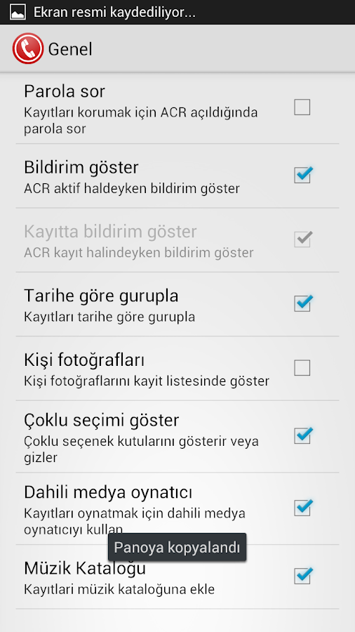 Görüşme Kayıt - ACR - screenshot