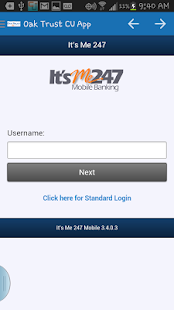 Oak Trust CU App - náhled