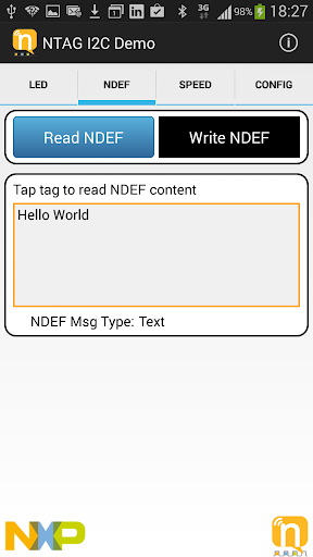 【免費程式庫與試用程式App】NTAG I2C Demoboard-APP點子