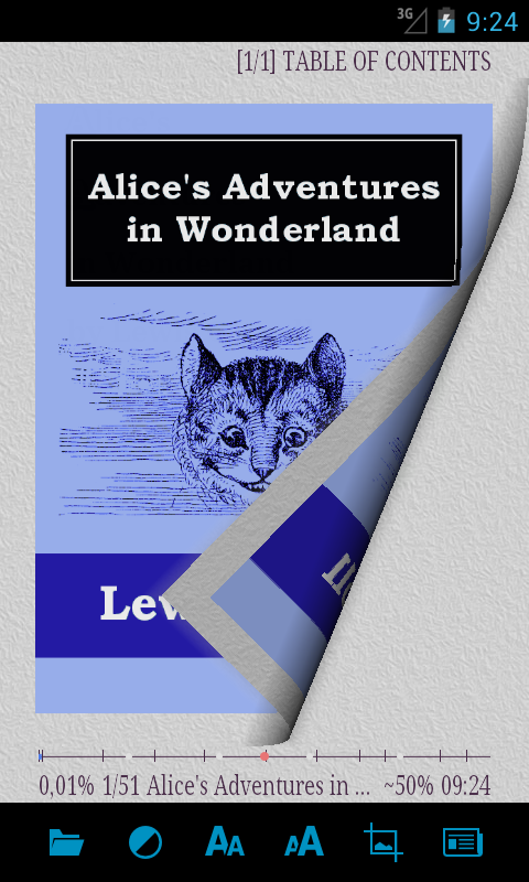 Android application AlReader -any text book reader screenshort