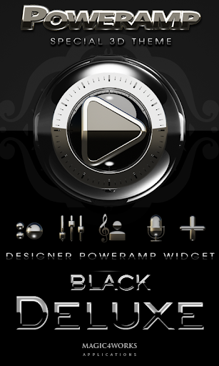 Poweramp Widget Black Deluxe