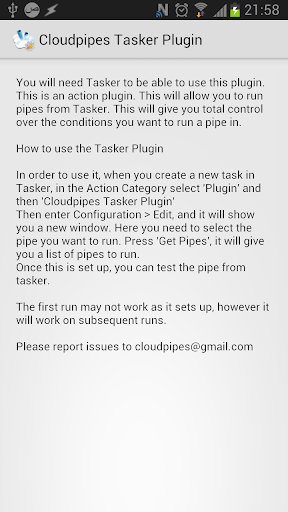 Cloudpipes Tasker Plugin