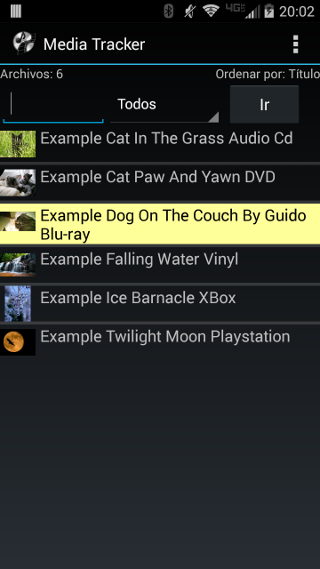 Android application Media Tracker (Movies, etc) screenshort