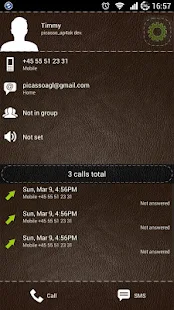 exDialer A-Brown Leather theme - screenshot thumbnail