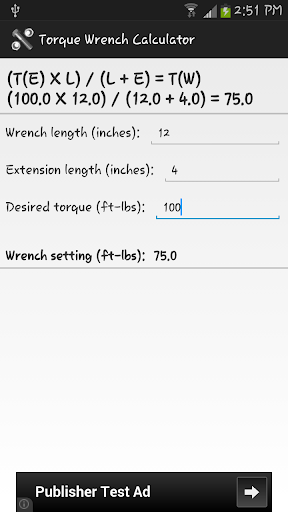 Torque Wrench Calculator