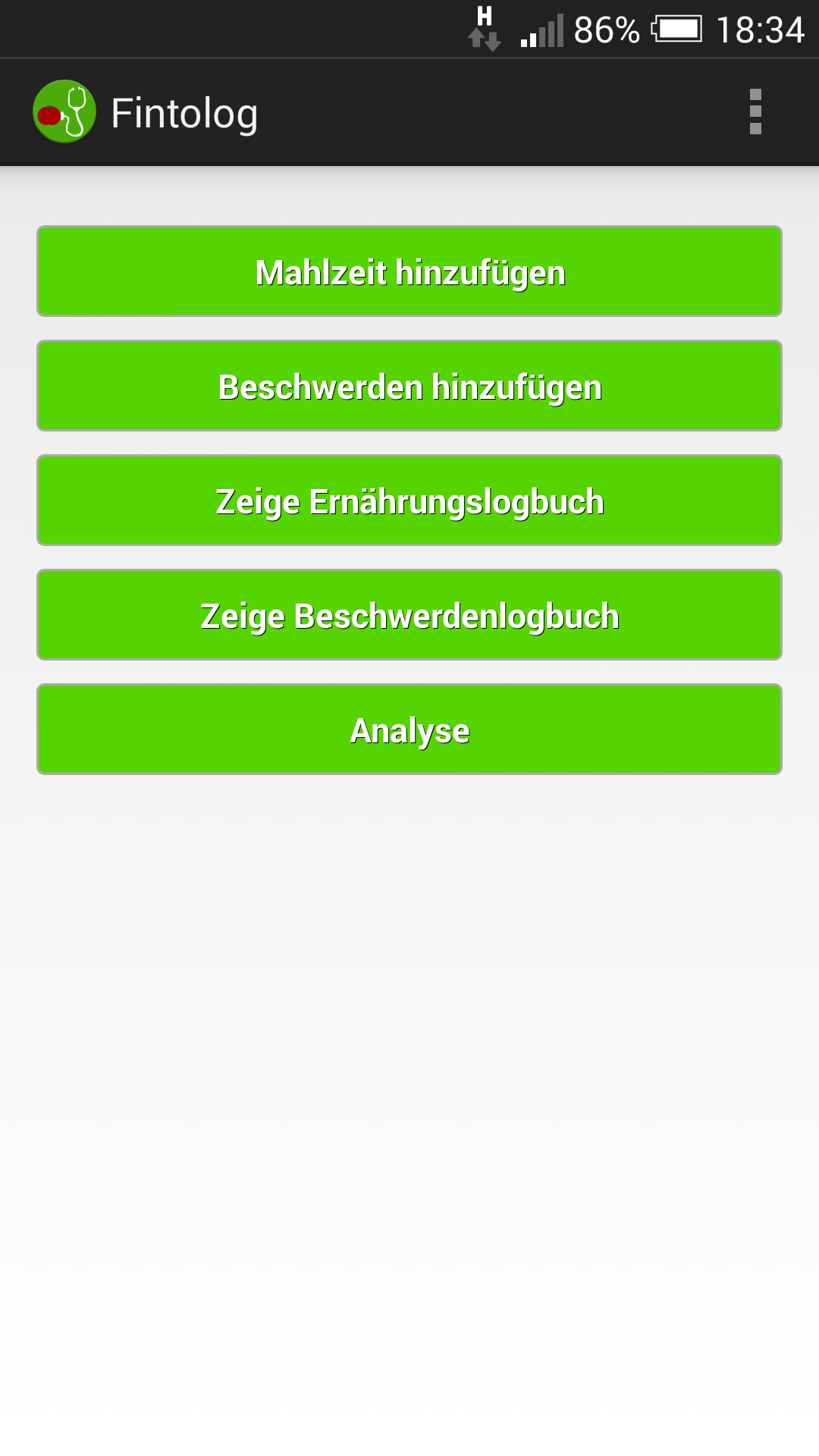 Android application Fintolog screenshort