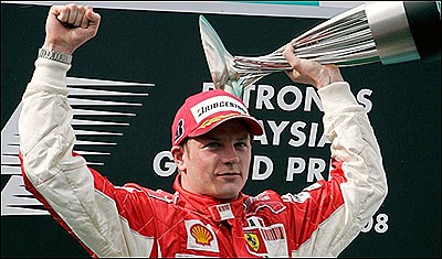 pilot, driver, kimi raikkonen, malaysia, f1, 2008, petronas, grand prix, podium, formula one