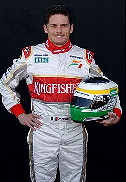 giancarlo fisichella, green helmet, kingfisher, red-and-white costume, force india team, sport, man, racer, pilot f1, driver, formula 1, photo, picture, base, yellow 