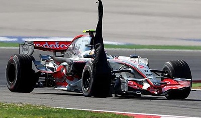 f1, car, sport car, racing car, race, grass, red, mclaren, formula one, route, puncture tyre, accident, motorsport, auto sport, 