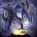 Wolves Romantic Kissing logo