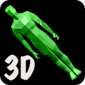3D Green Men Falling logo