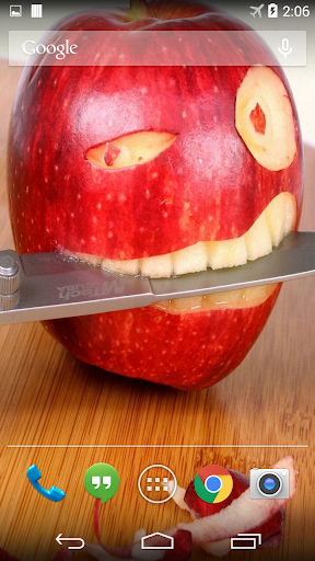 Apple and Knife Live Wallpaper