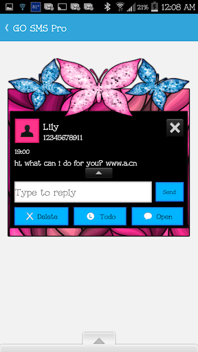 【免費個人化App】GO SMS - Cute Butterfly 7-APP點子