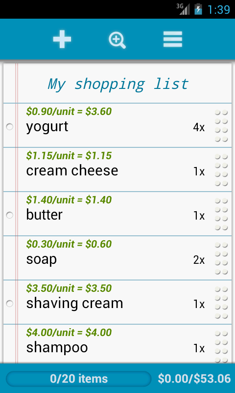 Grocery List Pro Screen 2