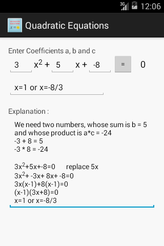 【免費教育App】MATH/Quadratic Equations-APP點子