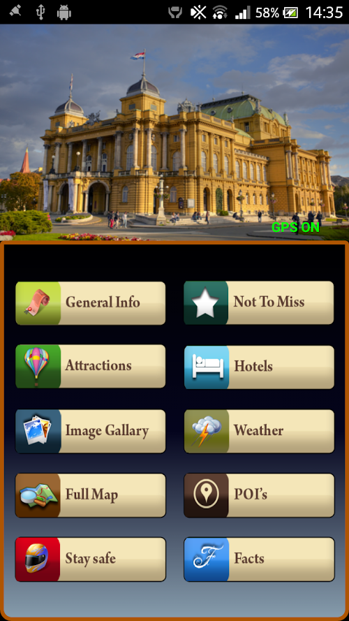 Android application Zadar Offline Map Guide screenshort