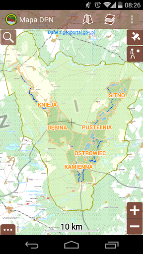Mapa turystycznoedukacyjna DPN